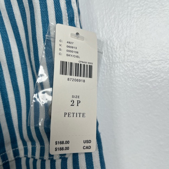 Anthropologie Maeve Pants Sz 2 Petite Blue Hi-Rise Colette Wide Leg  NEW - Picture 7 of 14